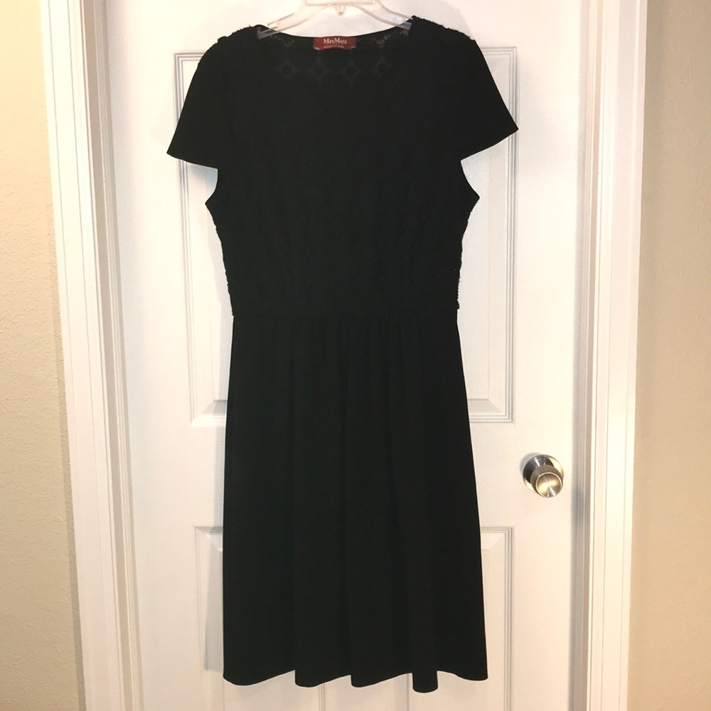 Black MaxMara Dress Made in Italy EU 48/US 14